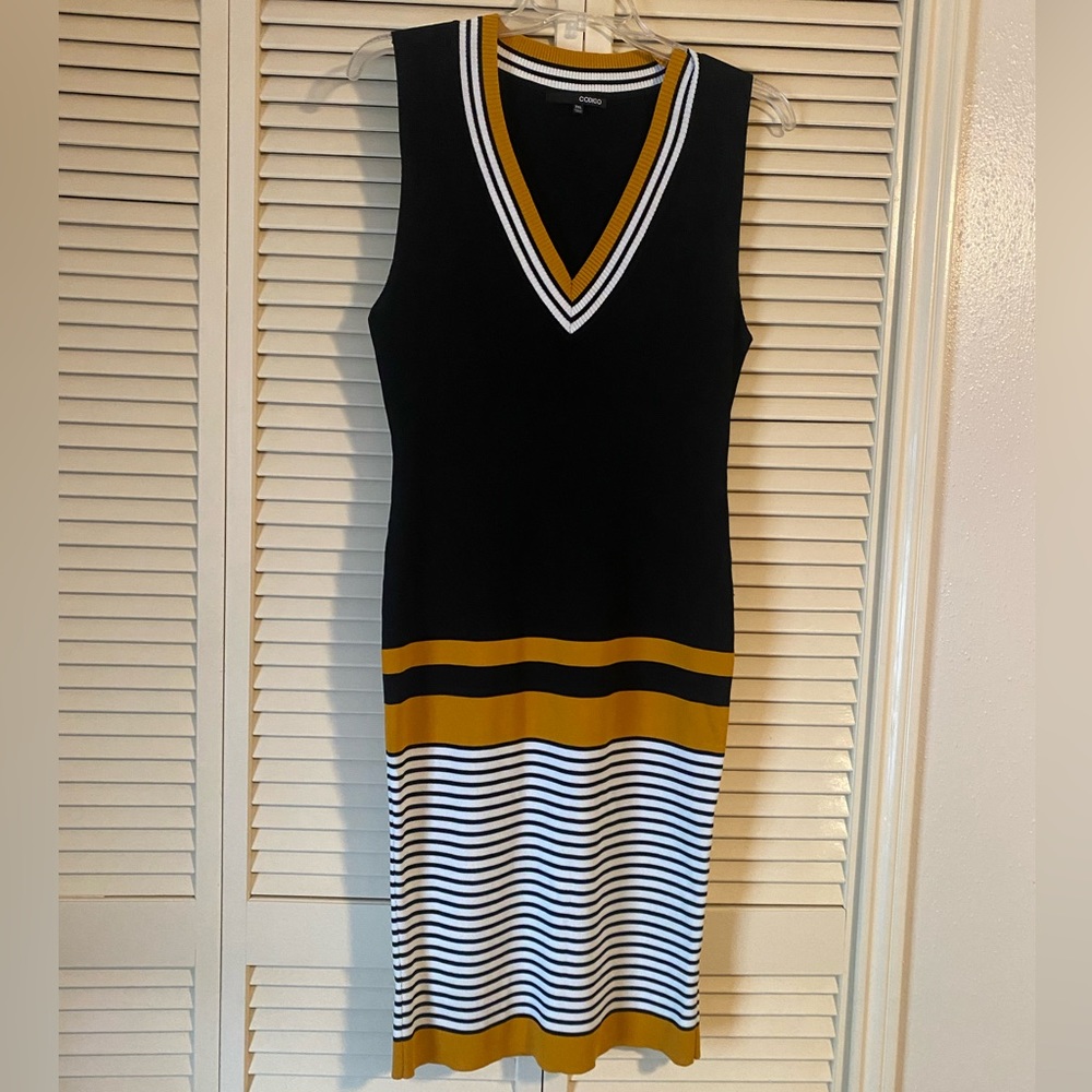 Código dress navy white gold